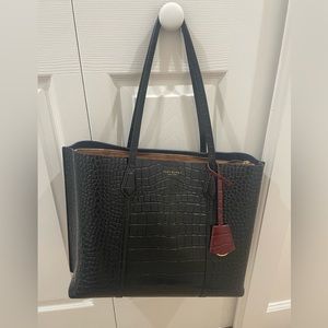 Tory Burch Perry embossed triple compartment tote